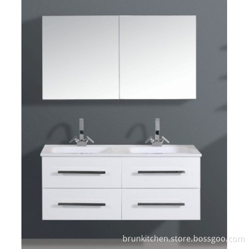 Lacquer Double Basin Bathroom Vanity